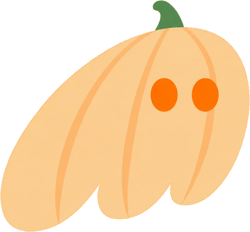 Pumpktom floating among warm autumn leaves